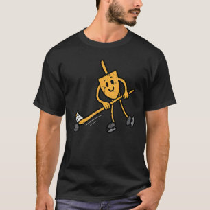T-shirt Hanoukka Dreidel Hockey sur glace Chanukah Hommes 