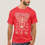 T-shirt Hanoukka drôle juive Menorah<br><div class="desc">Hanoukka juive Ménorah drôle.</div>