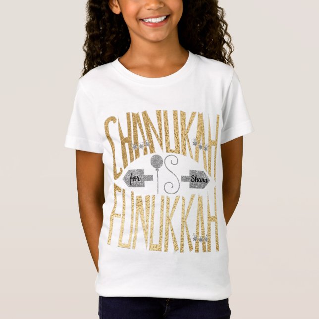 T-Shirt Hanoukka Fine Jersey chemise enfants Funukkah Hano (Devant)