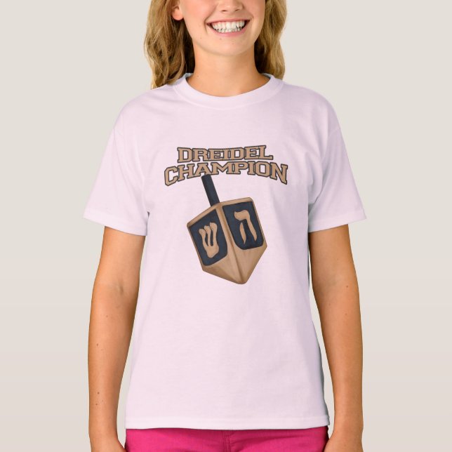 T-shirt Hanoukka Fun Dreidel Champion de la nouveauté T-sh (Devant)