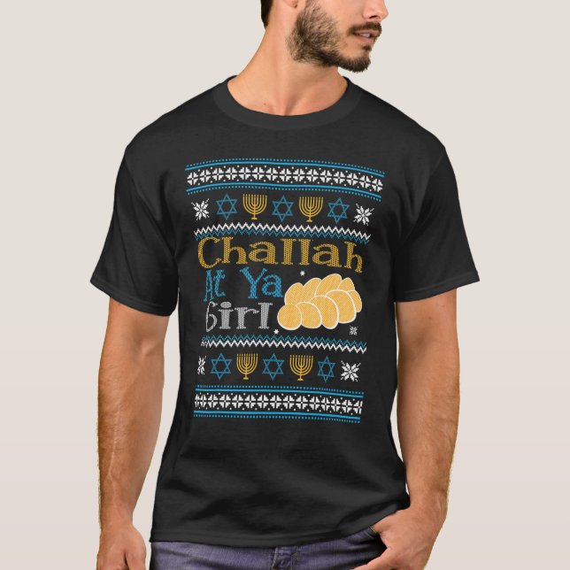 T-shirt Hanoukka Jewish Challah À Ya Girl Ugly Sweater St (Devant)