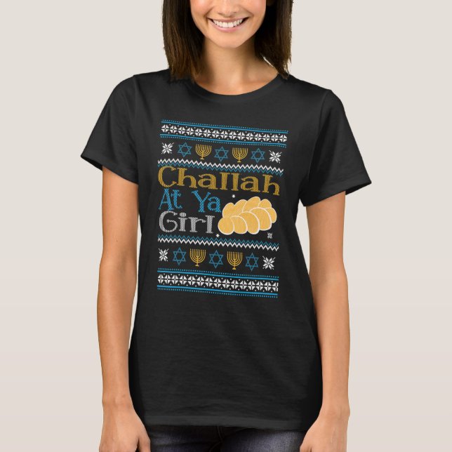 T-shirt Hanoukka Jewish Challah À Ya Girl Ugly Sweater St (Devant)