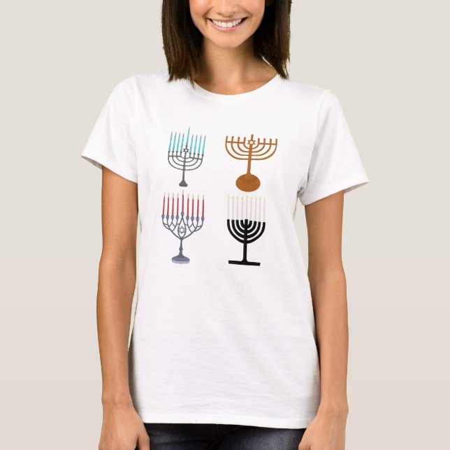 T-shirt Hanoukka judaïsme religion juive (Devant)