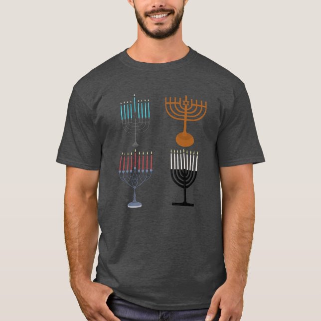 T-shirt Hanoukka judaïsme religion juive (Devant)