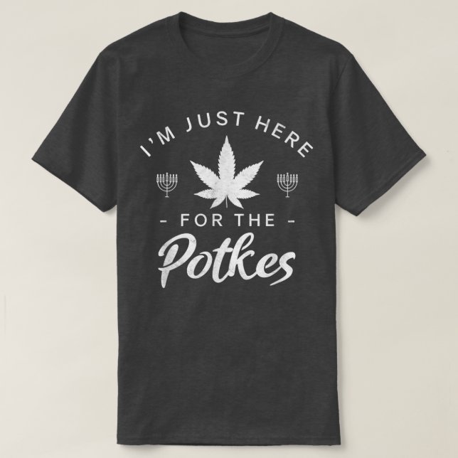 T-shirt Hanoukka Latkes Party Juste Ici Pour Les Potkes Ju (Design devant)