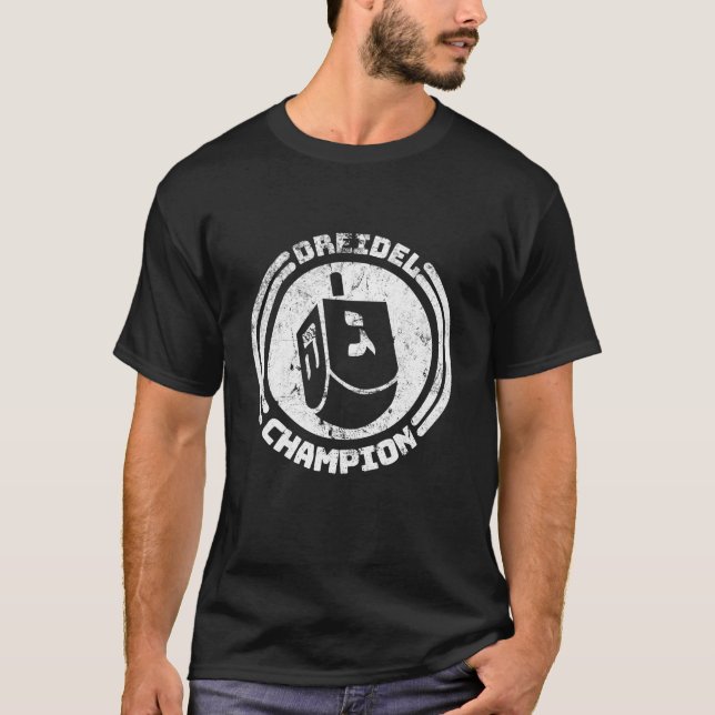 T-shirt Hanoukka Menorah Dreidel Champion Hanoukka (Devant)
