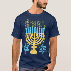 T-shirt Hanoukka Menorah éclaire l'amour familial Chanukka