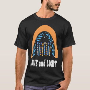 T-shirt Hanoukka Menorah Juive Arc-en-ciel Hommes Amour Et