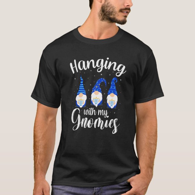 T-shirt Hanoukka Passe Avec Mes Gnomies Holiday Chanukah (Devant)