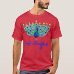 T-shirt Hanoukka Peacock Menorah Chanukah juif<br><div class="desc">Pajamas juifs Hanoukka Peacock Menorah Chanukah.</div>