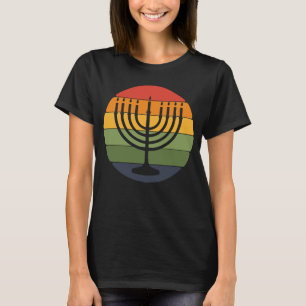 T-shirt Hanoukka Retro Jewish Supporter Christian Israel