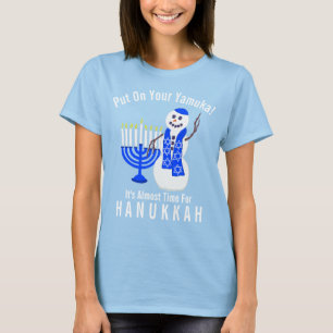 T-shirt Hanoukka Snowman mignonne mettre sur votre Yamuka 