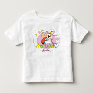 T-shirt Hanoukka Toddler/Chien/Vert/Rose