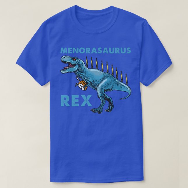 T-shirt Hanoukka TRe Menorasaurus Dinosaur Menorah Funny C (Design devant)