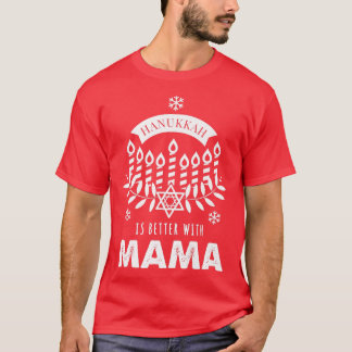 T-shirt Hanoukka va mieux avec la famille Mama Matching 