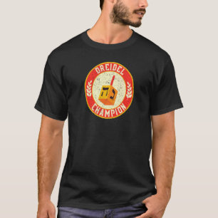 T-shirt Hanoukka Vintage Dreidel Champion de la fête juive