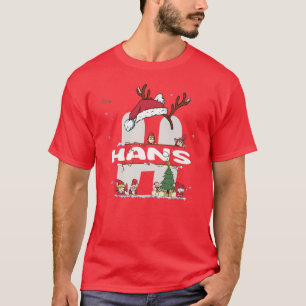 T-shirt Hans Christmasw Hans Nom pour les Noël drôles
