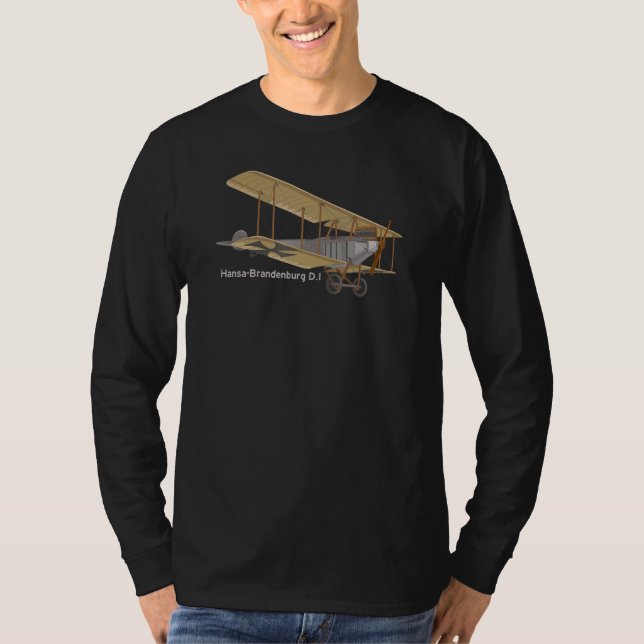 T-shirt Hansa Brandenburg Di German Ww1 Fighter Biplane Di (Devant)