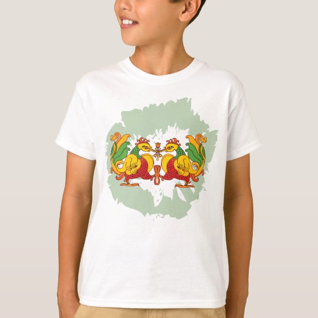 T-shirt Hansa Puttuwa – Two Entwined Swans (Devant)