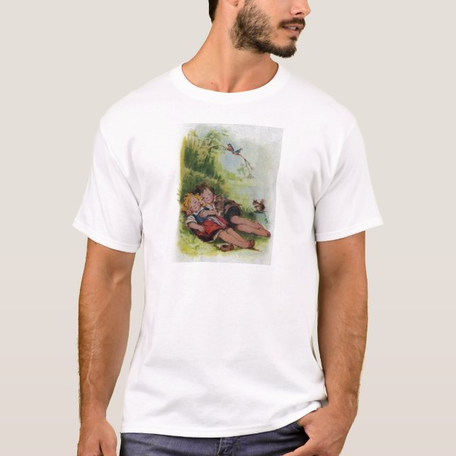 T-shirt Hansel et Gretel dormant dans les bois (Devant)