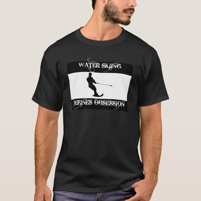 T-shirt hanté avec le ski d'eau (Devant)