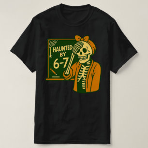 T-shirt Hanté par un professeur drôle de 6-7 ans squelette