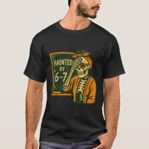 T-shirt Hanté par un squelette d'Halloween drôle d'enseign