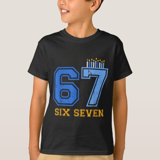 T-shirt Hanukkah 67 Six Seven Boy Girl Kids 67 Meme Hanukk (Devant)