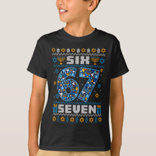 T-shirt Hanukkah 67 Six Seven Garçon Fille Enfants 67 Meme