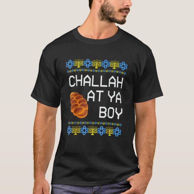 T-shirt Hanukkah Challah At Ya Boy Matching (Devant)