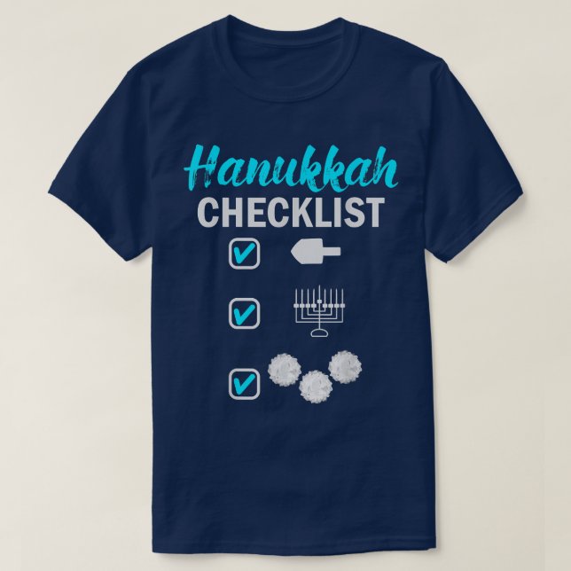 T-shirt Hanukkah Checklist  (Design devant)