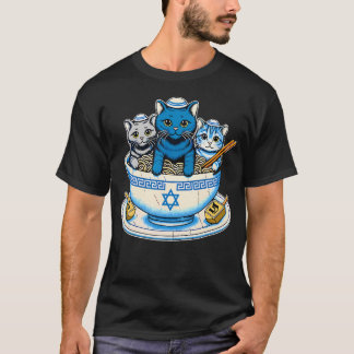 T-shirt Hanukkah Jewish Cats Ramen s Chanukah Hanukkah Pj