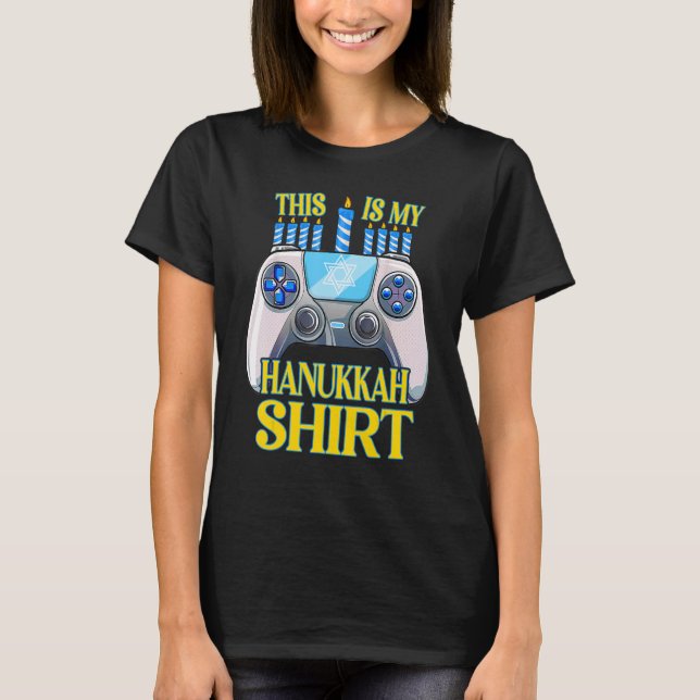 T-shirt Hanukkah Jewish Christmas Boys This Is My Hanukkah (Devant)