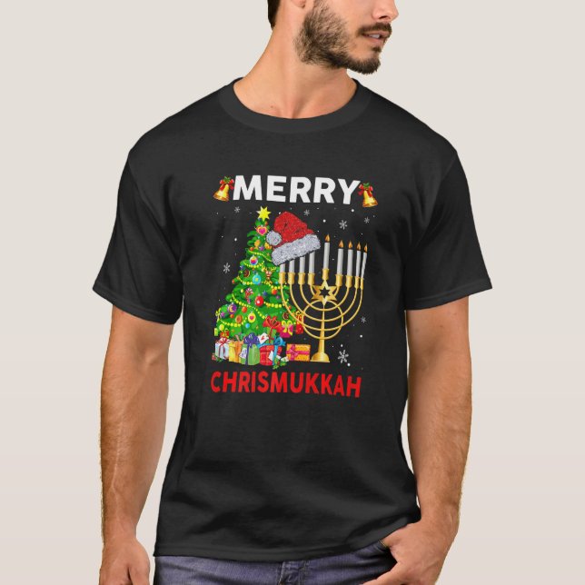 T-shirt Hanukkah Jewish Merry Christmas Chrismukkah Ugly S (Devant)