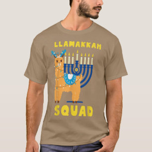 T-shirt Hanukkah Llama Christmas Lights Happy Llamakkah Sq