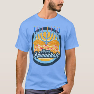 T-shirt Hanukkah Menorah Latkes Doughnuts 