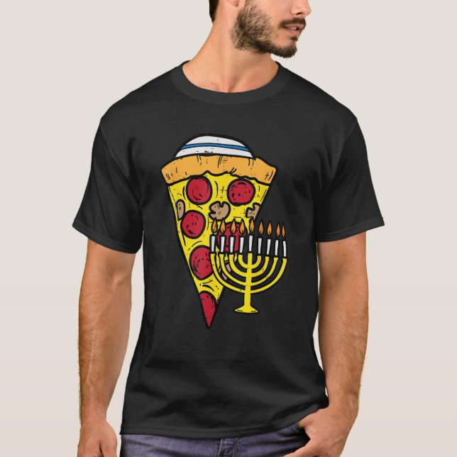 T-shirt Hanukkah Pizza Funny Food Chanukah Jewish Men Wome (Devant)