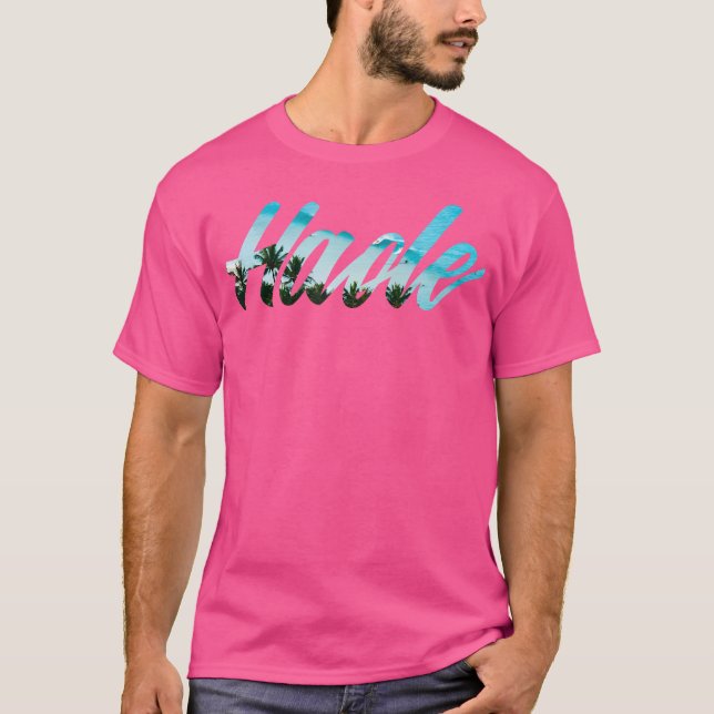 T-shirt Haole Hawaii Vêtements Palmier (Devant)