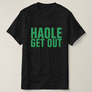 T-SHIRT HAOLE NE SORTE PLUS ALOHA