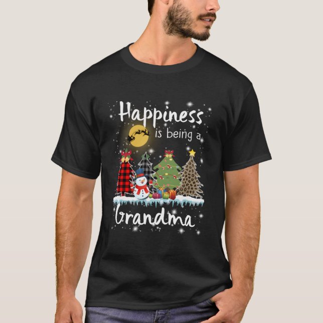T-shirt Hapess Est Un Grand-Mère Plaid Léopard (Devant)