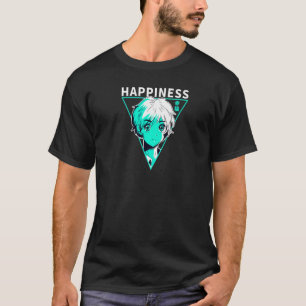 T-shirt Happiness 幸福 Japanese letter Egirl Vapor wave Prem