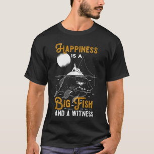 T-shirt Happiness Big Fish Witt Fish Bateau Pêche Pêche Pê