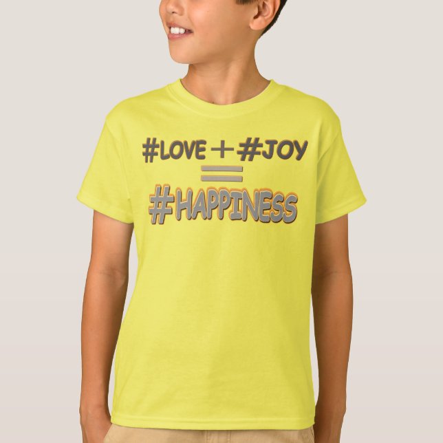 T-shirt "HAPPINESS EQUATION" Joli design. Commandez dès ma (Devant)