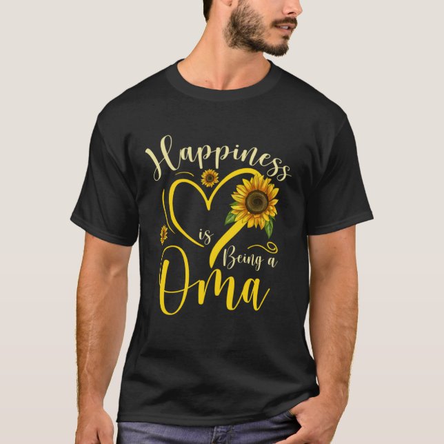 T-shirt Happiness Is Being A Oma Sunflower Mother's Day Wo (Devant)