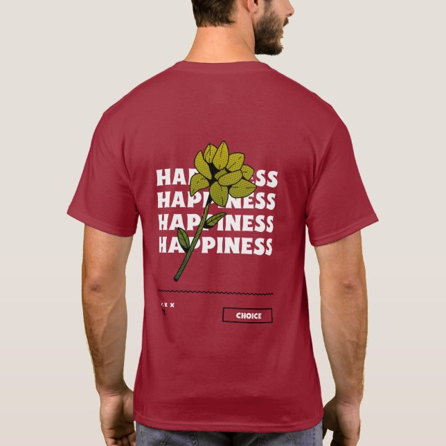 T-shirt Happinies est une typographie de choix (Dos)