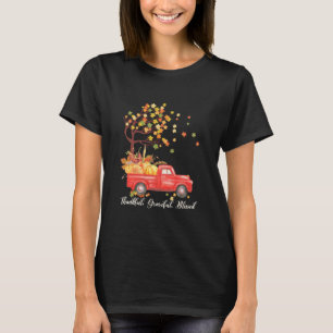 T-shirt Happpy Thanksgiving Day Autumn Fall Maple Leaves T