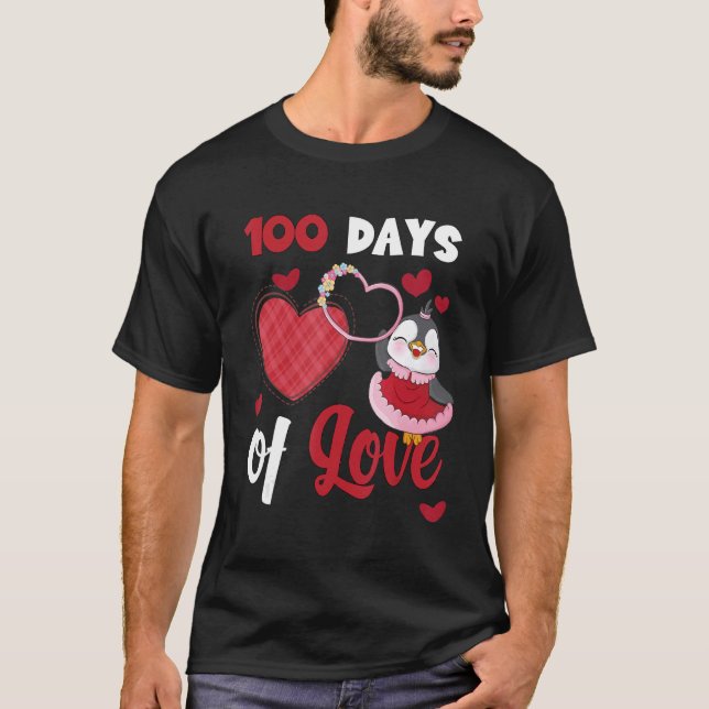 T-shirt Happy 100 Days of school 100 days of love Cute pen (Devant)