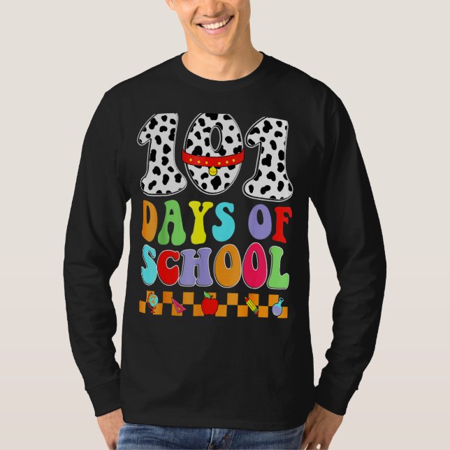 T-shirt Happy 100 Days of School 100th Day Dalmatian Dog T (Devant)