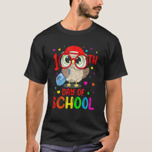 T-shirt Happy 100 Days Of School Cute Owl Teachers 100 Day