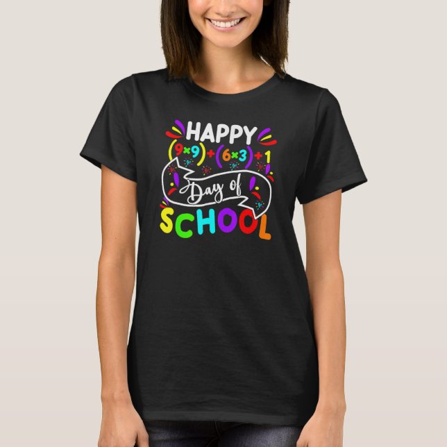 T-shirt Happy 100 Days Of School Math Formula 100th Day Te (Devant)